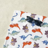 Serviette De Plage Dinosaur Motif de dessin (En situation)