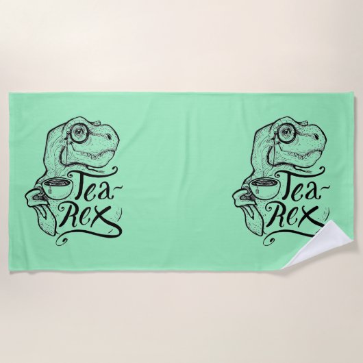 Serviette De Plage Dinosaur Tea Rex (Devant)