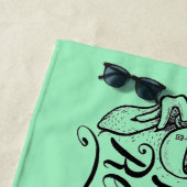 Serviette De Plage Dinosaur Tea Rex (En situation)