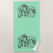 Serviette De Plage Dinosaur Tea Rex (Devant)