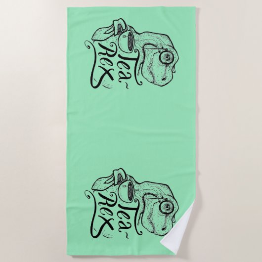 Serviette De Plage Dinosaur Tea Rex (Devant)