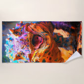Serviette De Plage Dinosaure (Devant)