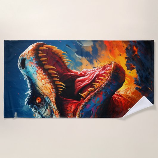 Serviette De Plage Dinosaure (Devant)