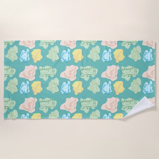 SERVIETTE DE PLAGE DINOSAURE (Devant)