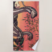 Serviette De Plage Dinosaures à Dusk (Devant)
