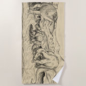 Serviette De Plage Dinosaures classiques (Devant)