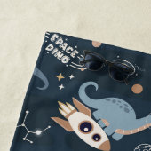 Serviette De Plage Dinosaures mignons dans le Motif spatial enfants (En situation)