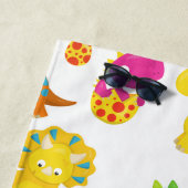 Serviette De Plage Dinosaures Mignons, Motif Des Dinosaures, Votre No (En situation)