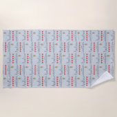 Serviette De Plage Diplômé de 5 coeurs (Devant)