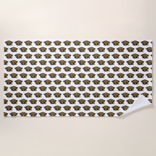 Serviette De Plage Diplôme de Cap Khaki Camo (Devant)