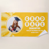 Serviette De Plage Diplôme photo Retro Sunshine (Devant)