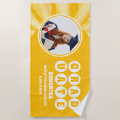 Serviette De Plage Diplôme photo Retro Sunshine (Devant)