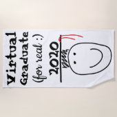 Serviette De Plage Diplômé virtuel pour réel (Devant)