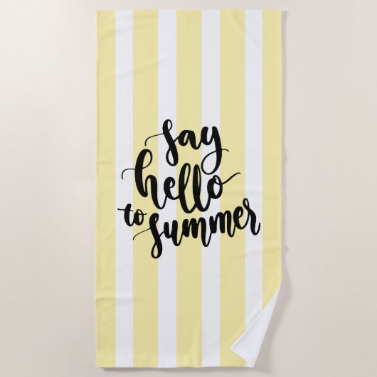 Serviette De Plage Dire Bonjour à l'été (Devant)