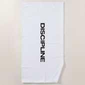 Serviette De Plage Discipline – Minimal Motivational Quote (Devant)