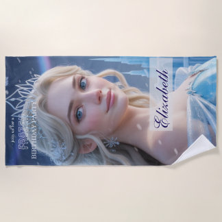 Serviette De Plage Disney's Frozen Elsa Birthday personalize name