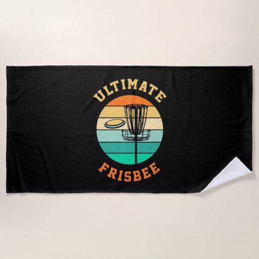 Serviette De Plage Disque Golf Ultimate Frisbee (Devant)