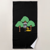 Serviette De Plage Disque Golf Woods Disk Golfer cadeau (Devant)