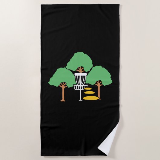 Serviette De Plage Disque Golf Woods Disk Golfer cadeau (Devant)