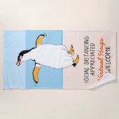 Serviette De Plage Distances sociales Hugs virtuels (Devant)