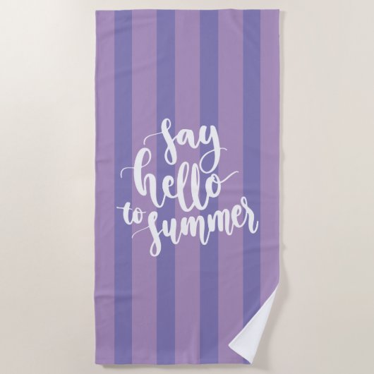 Serviette De Plage Dites Bonjour À Été (Devant)