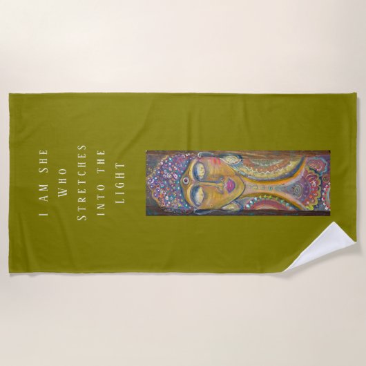 Serviette De Plage Divine Feminine Buddha original art Towel (Devant)