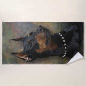 Serviette De Plage Doberman (Devant)