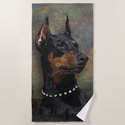 Serviette De Plage Doberman (Devant)