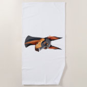 Serviette De Plage Doberman de l'oreille naturelle (Devant)