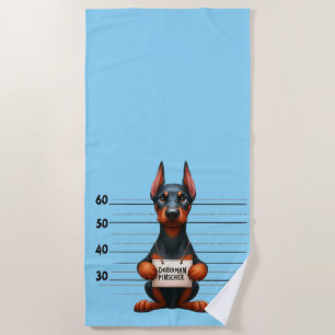 Serviette De Plage Doberman Pinscher vilain