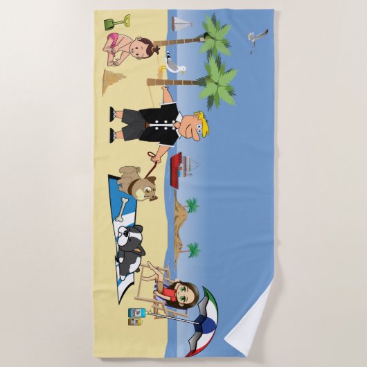 Serviette De Plage Doggone Beach (Devant)