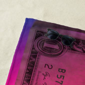 Serviette De Plage dollar arc-en-ciel (En situation)