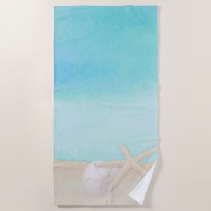 Serviette De Plage Dollar de l'océan Aquarelle