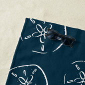 Serviette De Plage Dollar de sable Motif Dessin Océan Bleu (En situation)