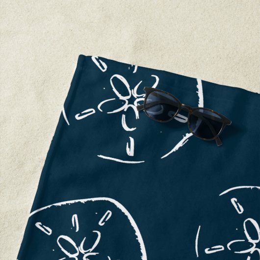 Serviette De Plage Dollar de sable Motif Dessin Océan Bleu (En situation)