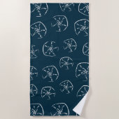 Serviette De Plage Dollar de sable Motif Dessin Océan Bleu (Devant)