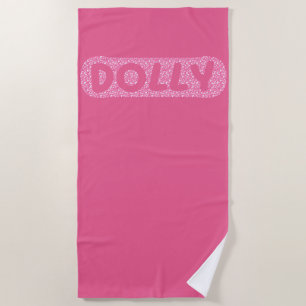 Serviette De Plage Dolly, coeurs nom costume Par CallisC