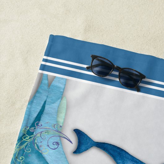 Serviette de plage Dolphin en friche (En situation)