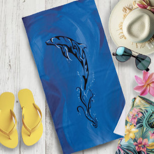 Serviette De Plage Dolphine bleue