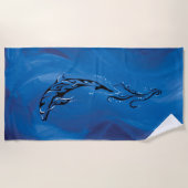 Serviette De Plage Dolphine bleue (Devant)
