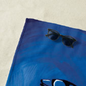 Serviette De Plage Dolphine bleue (En situation)