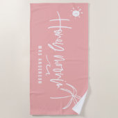 Serviette De Plage Don de mariage de palmier (Devant)