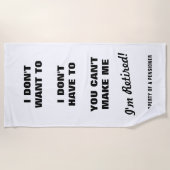 Serviette De Plage Don de retraite amusant pour les retraités - Perso (Devant)