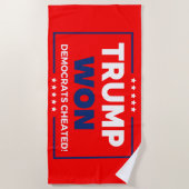 Serviette De Plage Donald Trump 2024 Trump a gagné (Devant)