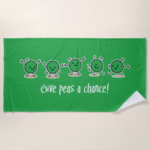 Serviette De Plage Donnez une chance aux petits pois