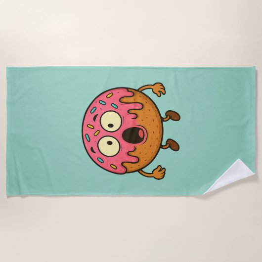 Serviette De Plage Donut surpris (Devant)