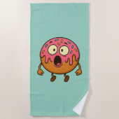 Serviette De Plage Donut surpris (Devant)