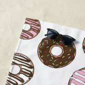 Serviette De Plage Donuts Roses, Donuts Brown, Sprinkings, Votre Nom (En situation)