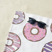 Serviette De Plage Donuts Roses, Donuts Violets, Saupoudrages, Votre (En situation)
