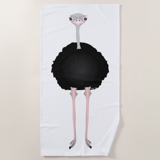 Serviette de plage d'Ostrich (Devant)